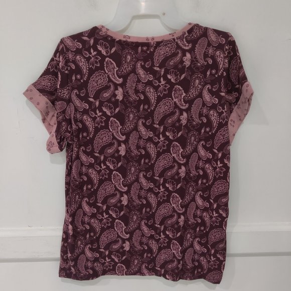 NWoT Lucky Brand Womens 2 Piece Drawstring Pajama Set Burgundy Size M $85 FFF005 - Picture 5 of 5